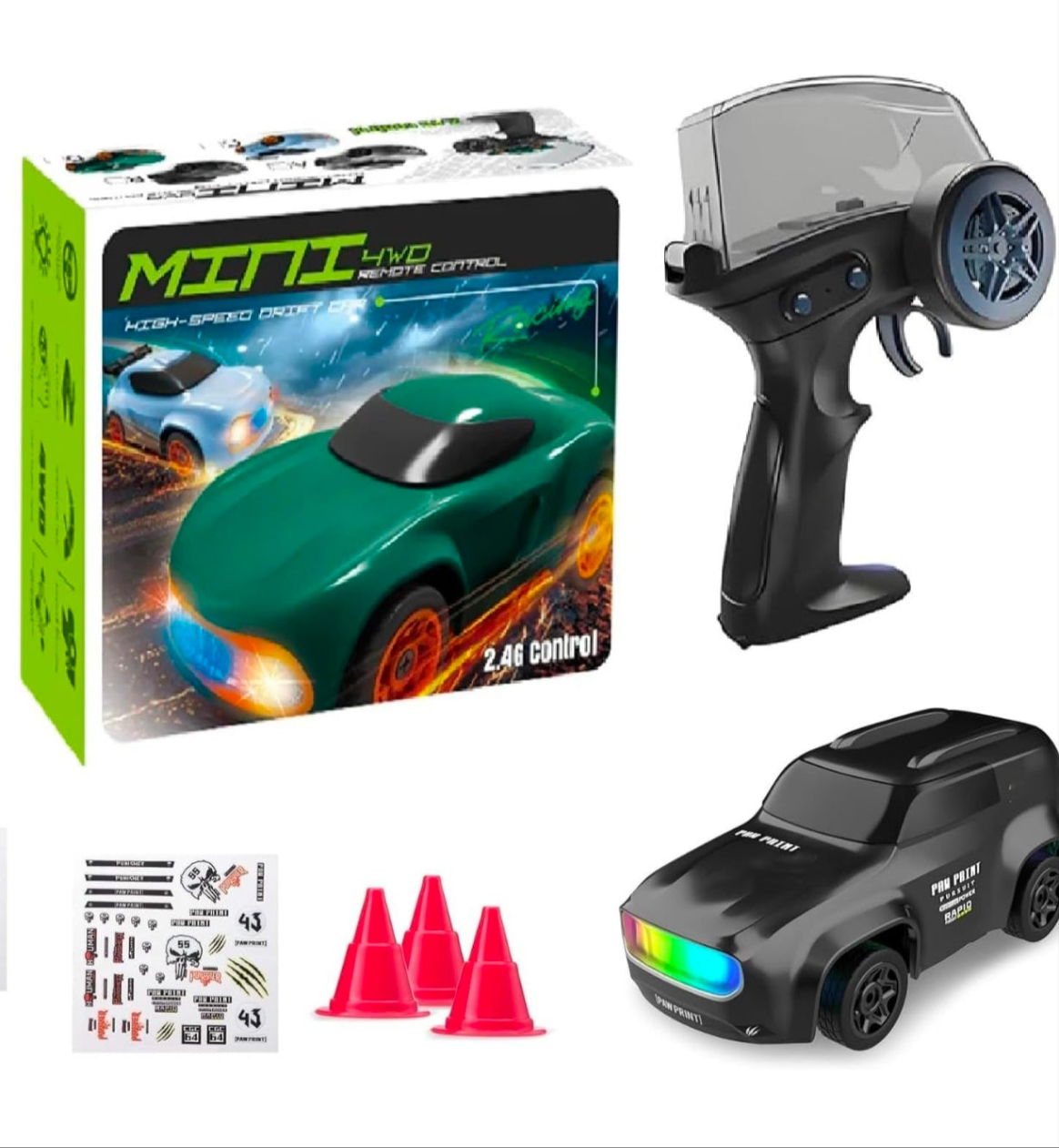 Mini desktop drift car 4x4 1:64 scale