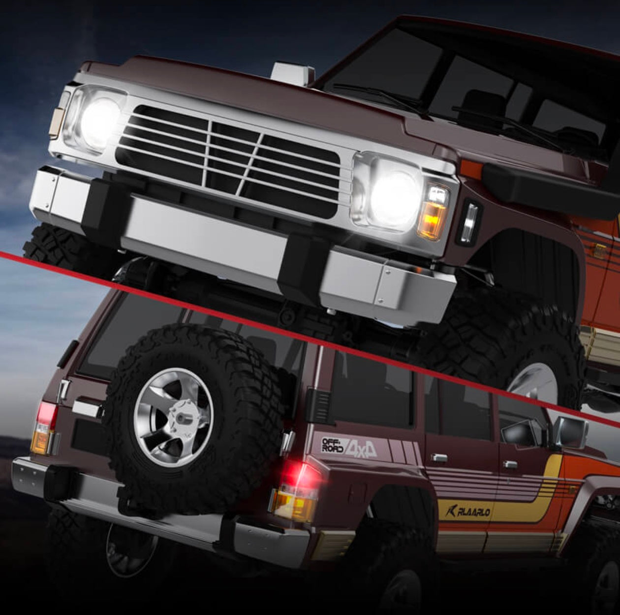 Rlaarlo 1/7 Scale 4WD Brushless RTR RC Crawler TK07 (Red) – Extreme Power, Big-Scale Off-Road Performance