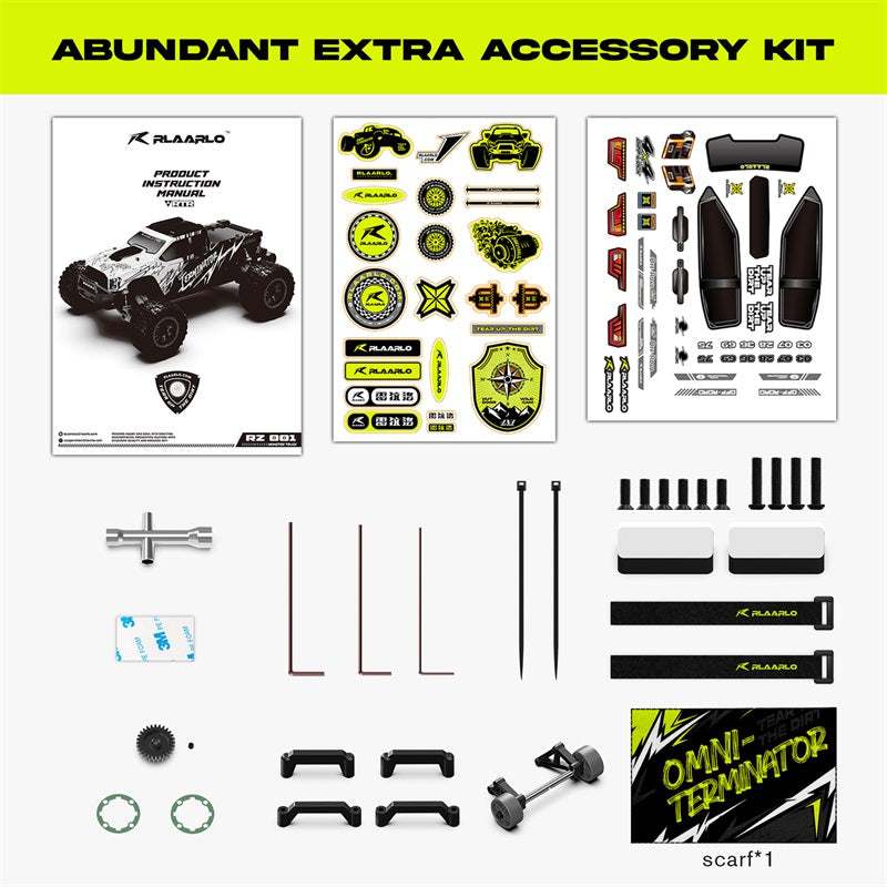 Rlaarlo Omni-Terminator Carbon Fiber MINI 1:10 Scale RTR Brushless Monster Truck, RZ001B-C
 (367)